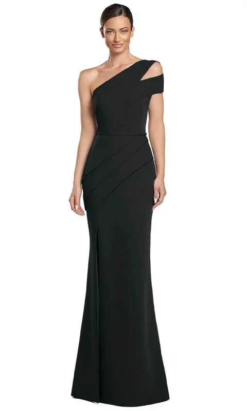 Low Prices Alexander by Daymor 2058F24 -Cut-Out Detailed Asymmetrical Neck Evening Gown