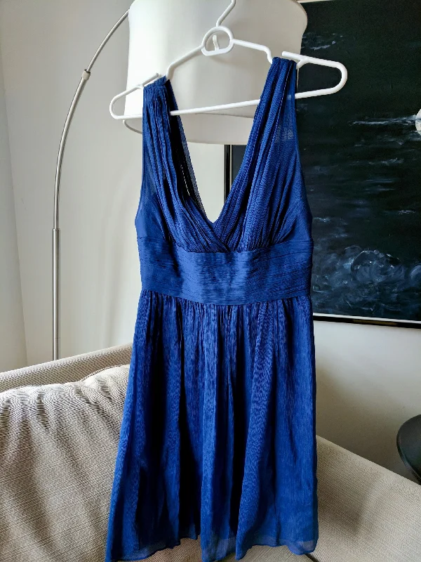 Can't Miss J. Crew Ava dress in Silk Chiffon Dark Cove, Size P2