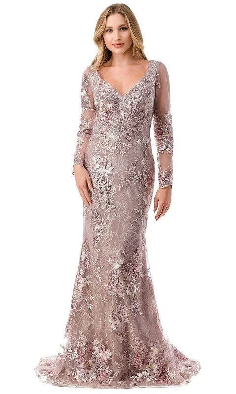 Seasonal Sale Trevi Collection M2768F - Floral Mermaid Evening Dress
