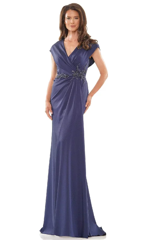 Deep Discounts Marsoni by Colors MV1226 - V-Neck Cap Sleeve Mother of the Bride Dress
