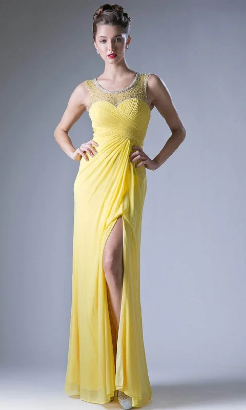Huge Discounts Cinderella Divine XP13 - Ruched Sheer Back Long Dress