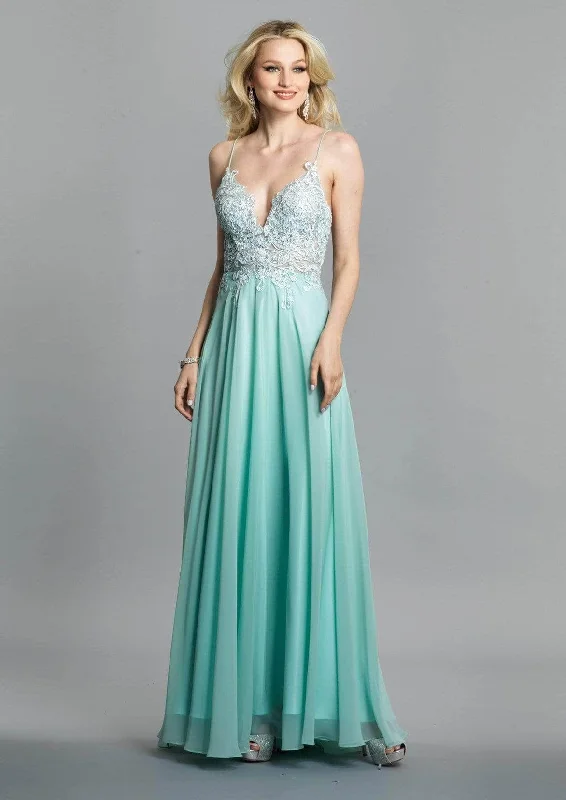 Bargain Prices Dave & Johnny - Lace Ornate Prom Dress A7248