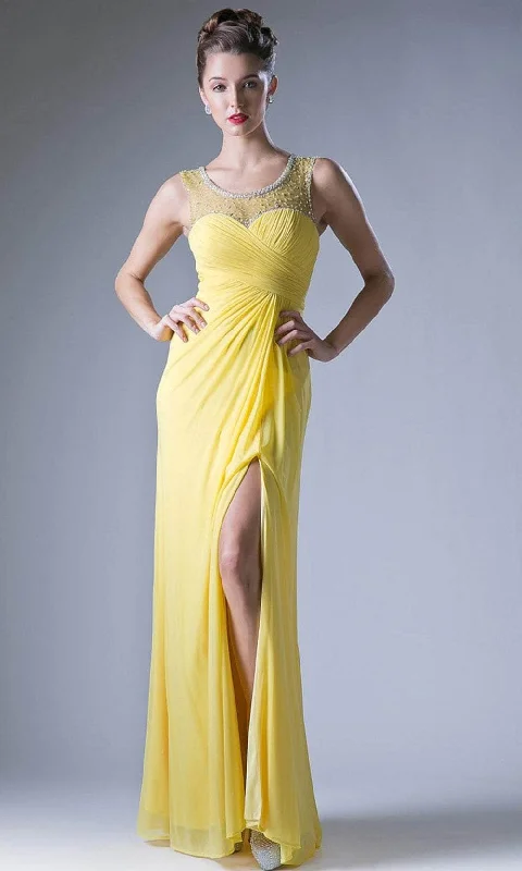 Instant Discount Ladivine XP13 - Sheer Back Slit Gown