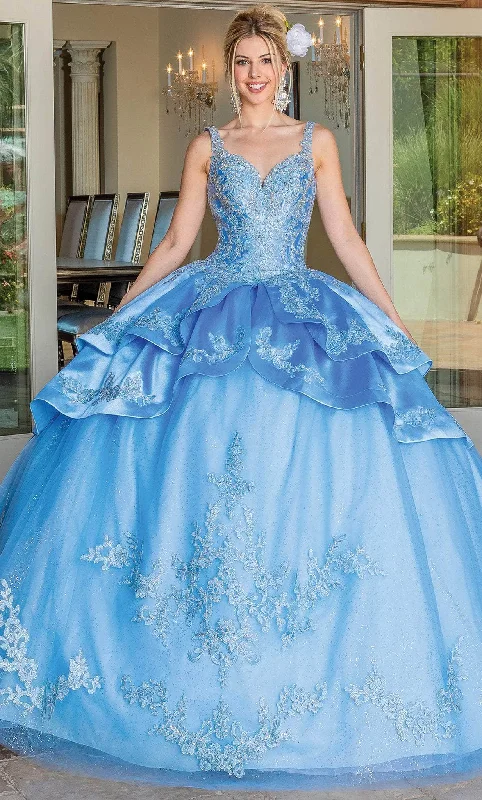 Clearance Items Dancing Queen 1682 - Peplum Quinceanera Ballgown