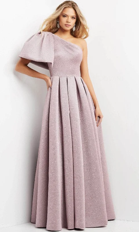 Special Discount Jovani 04362 - Asymmetric Pleated Evening Gown
