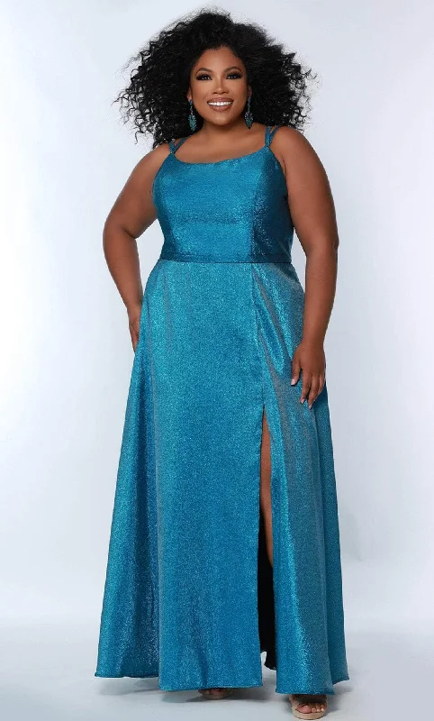 Lowest Price Sydney's Closet SC7344 - Dual Strap Metallic Prom Gown