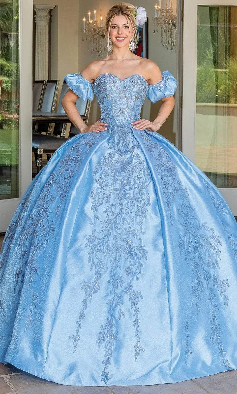 Exclusive Savings Dancing Queen 1644 - Embroidered Corset Quinceanera Ballgown