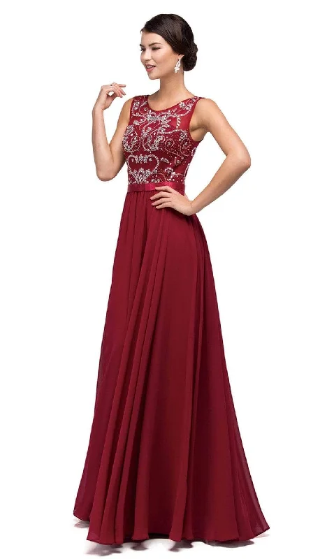 Lowest Price Dancing Queen - Bejeweled A-Line Prom Dress 8736