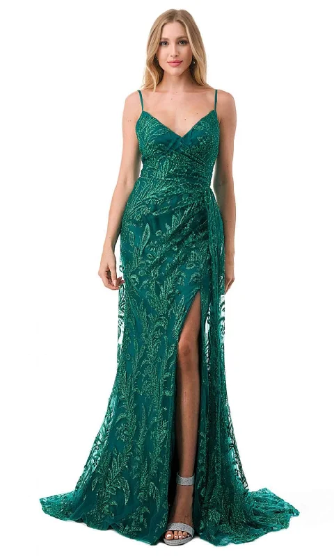 Instant Discount Aspeed Design L2785F - V-Neck Sleeveless Prom Gown