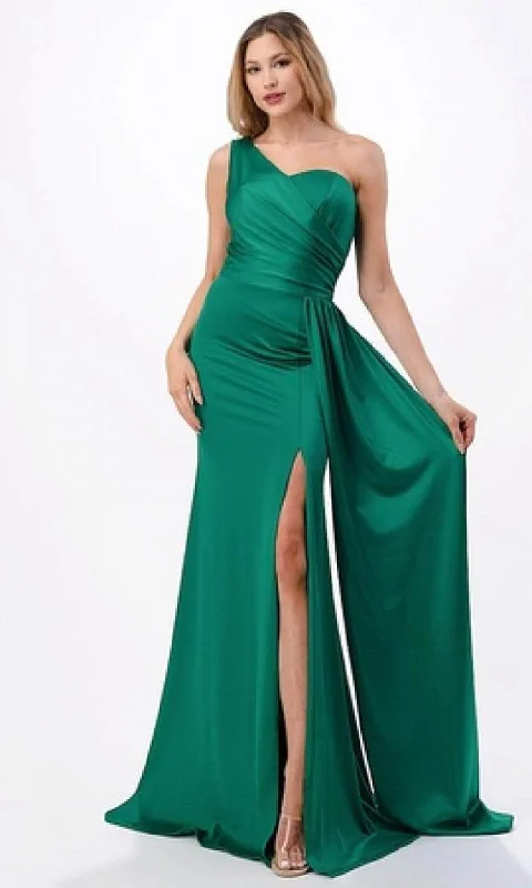 Buy Now Aspeed Design D567 - Draped One Shoulder Evening Gown