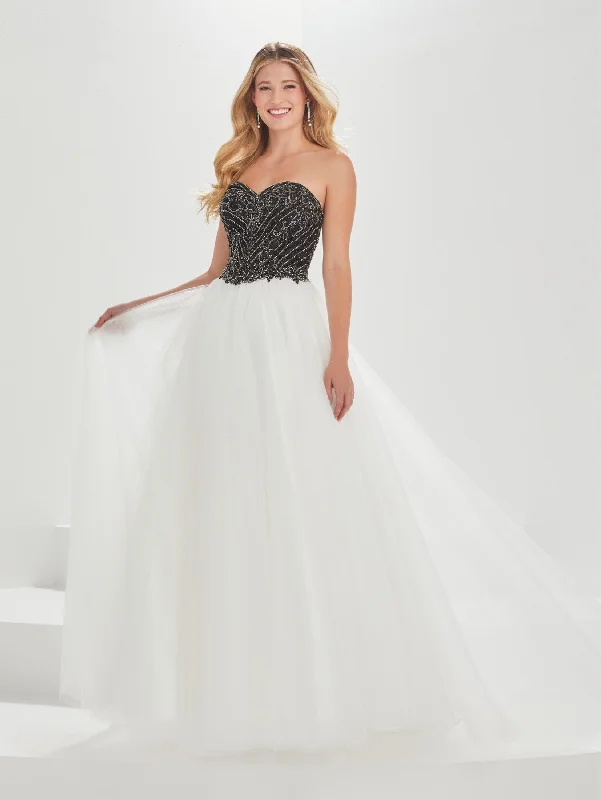 Unbeatable Prices Beaded Tulle Strapless A-line Gown by Tiffany Designs 16010