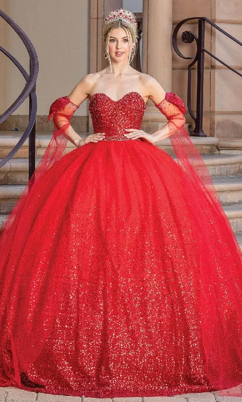 Bargain Prices Dancing Queen 1683 - Strapless Sequin Quinceanera Ballgown