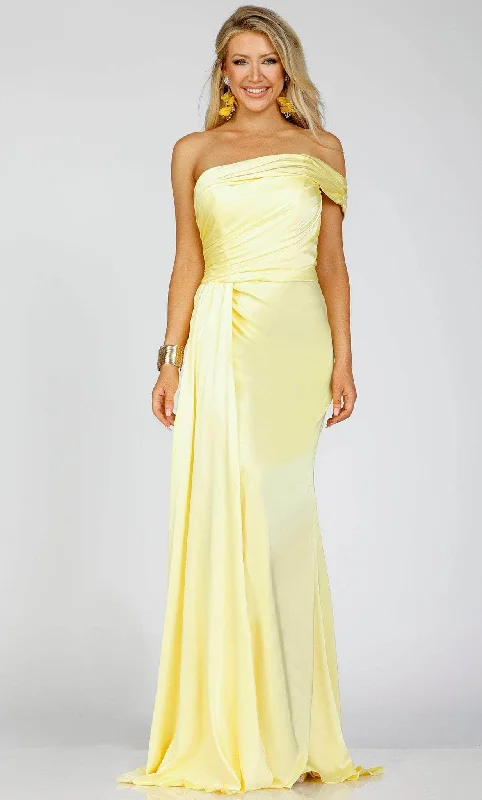 Epic Deals Terani Couture 231P0541 - One Shoulder Satin Prom Gown