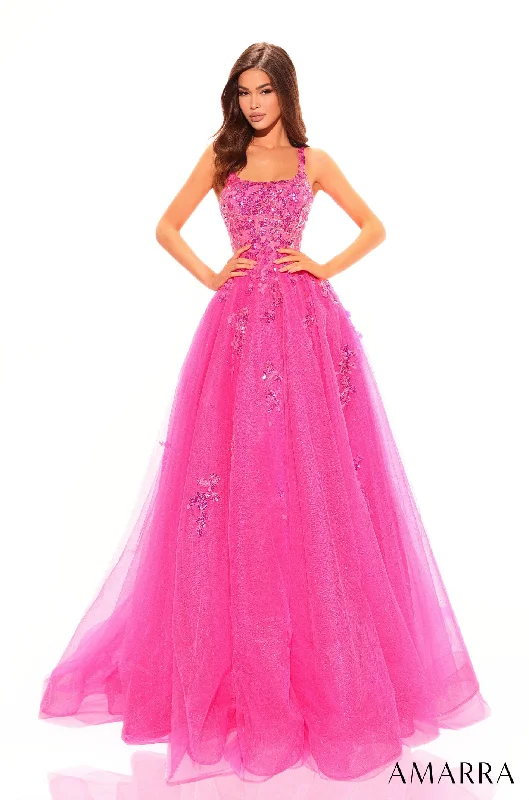 Today’s Deal Sequin Applique Sleeveless Ball Gown by Amarra 88749