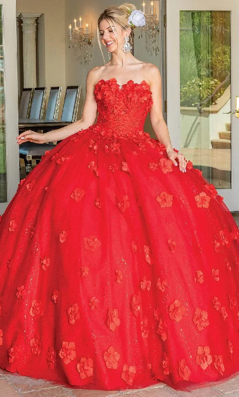 Limited Quantity Dancing Queen 1704 - Floral Strapless Ballgown