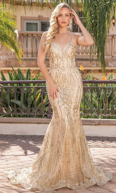 Huge Discounts Dancing Queen 4337 - Strappy Back Trumpet Prom Gown