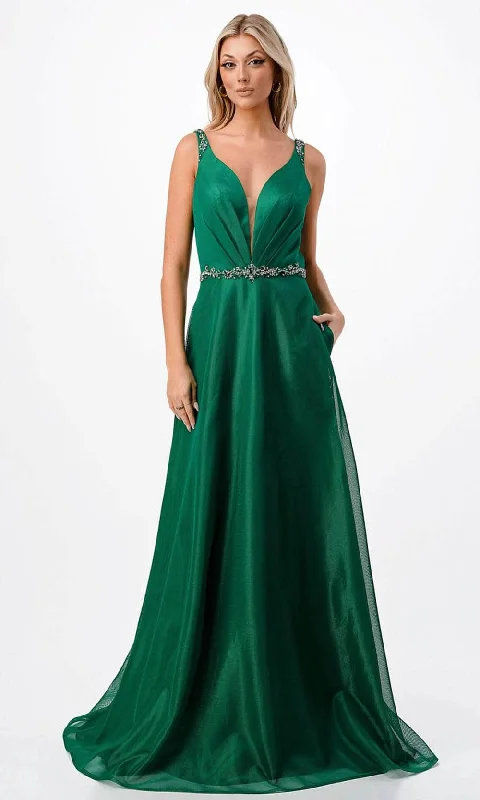 New Markdowns Aspeed Design P2115 - Bejeweled Waist Evening Dress