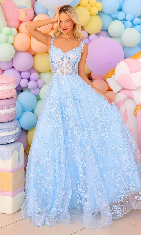 The Best Prices Clarisse 810787 - Floral Embroidered Prom Gown