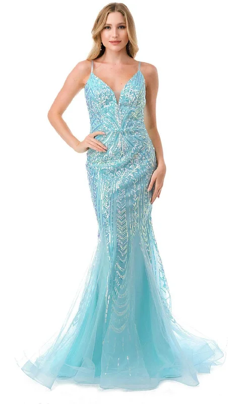 Sale Event Aspeed Design L2816J - Sequined Mermaid Evening Gown
