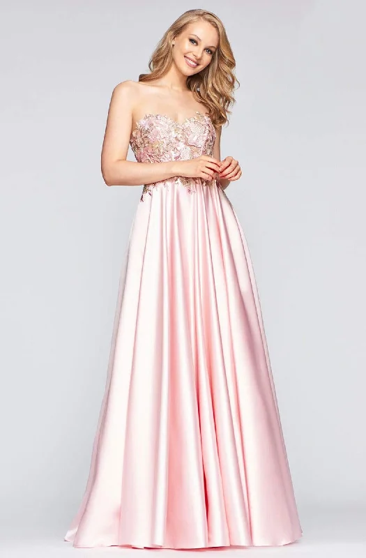 Bonus Savings Faviana - S10443 Charmeuse Strapless Long Dress