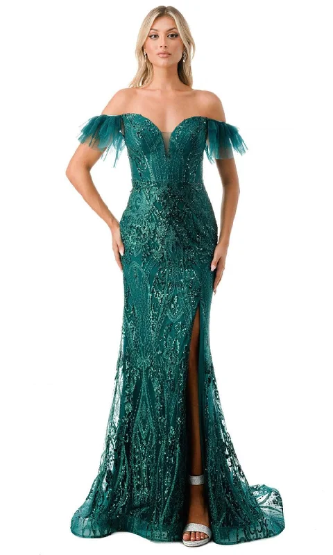 Unbeatable Prices Aspeed Design L2786F - Ruffled Sleeve Embellished Evening Gown