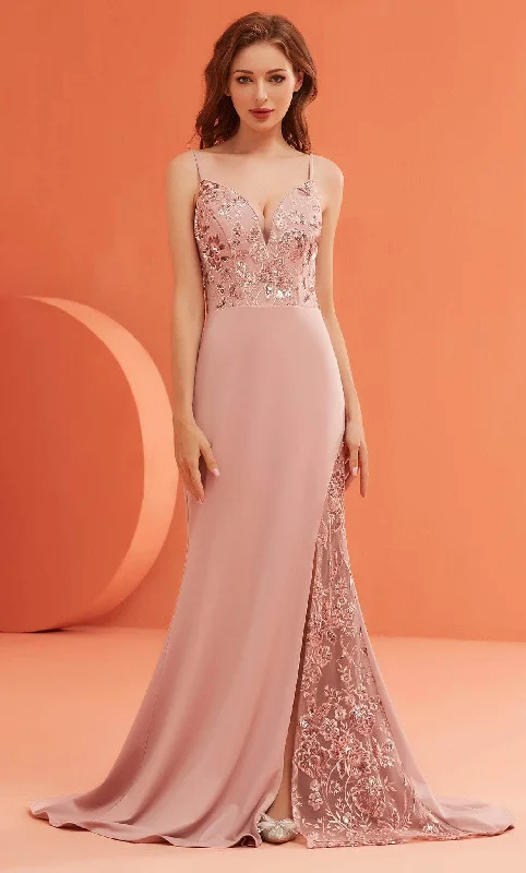 Super Sale J'Adore Dresses J22046 - Sleeveless Embroidered Prom Dress