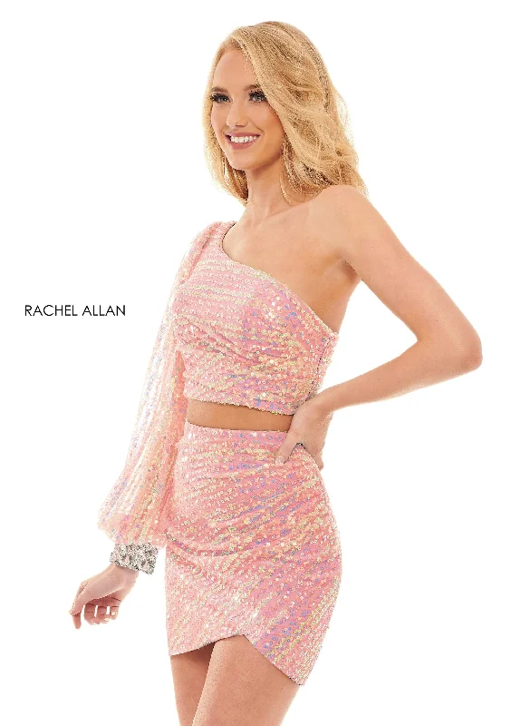 Last Chance Short Long Sleeve 2-Piece Dress by Rachel Allan 40174