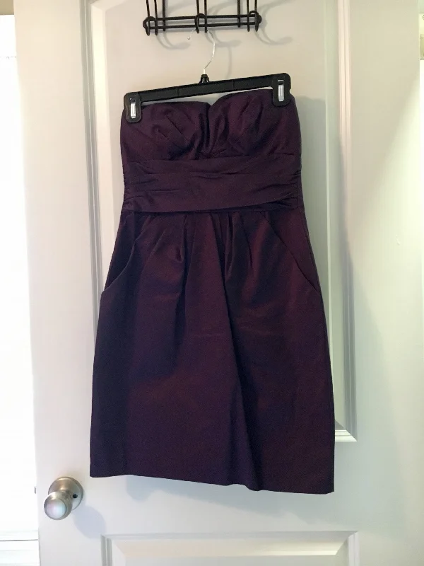 Today Only David's Bridal Short Charmeuse Dress with Ruched Waist and Pocket