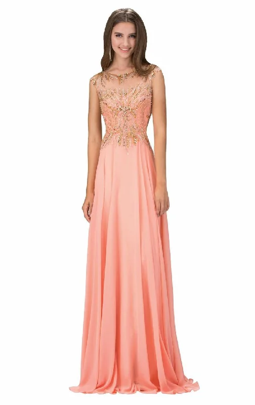 Limited Edition Elizabeth K - GL1305 Embellished Sleeveless Long Dress