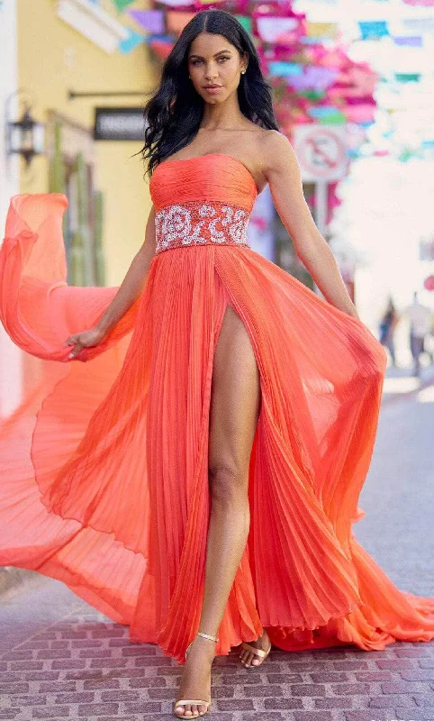 Discount Mania Sherri Hill 55753 - Embellished Waist Evening Gown
