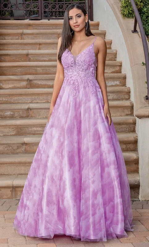 Price Fest Dancing Queen 4320 - Cloud Motif A-line Shaped Gown