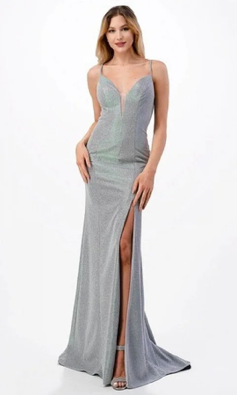 Huge Savings Aspeed Design D571 - Sleeveless Plunging Neck Prom Dress