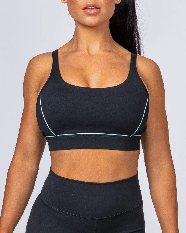 Shop and Save HIIT Bra - Black with Blue