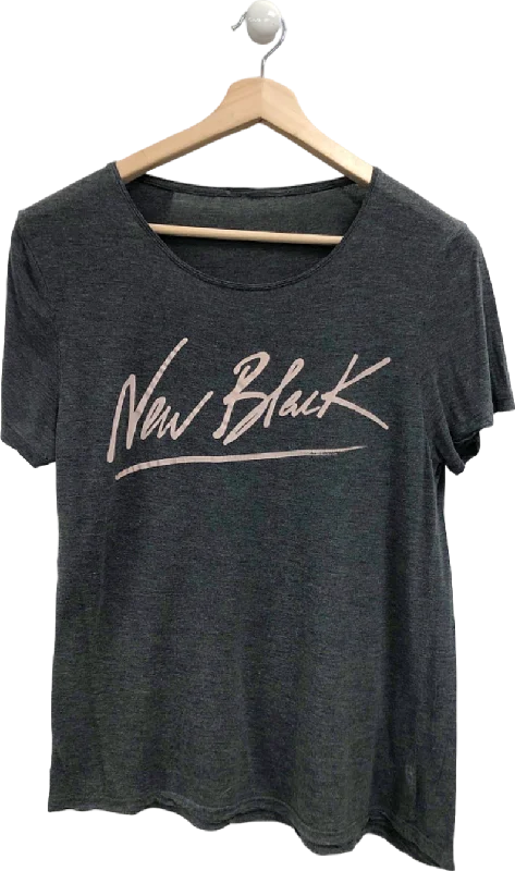 Grand Opening Sale NANA JUDY Grey New Black T-Shirt UK M