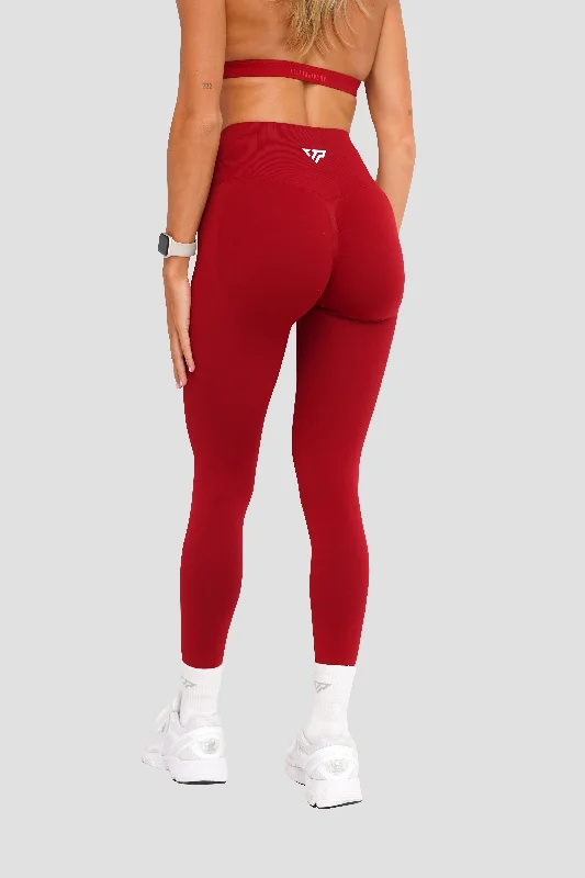 Clearance Items CORE SCRUNCH LEGGINGS -  DARK RED