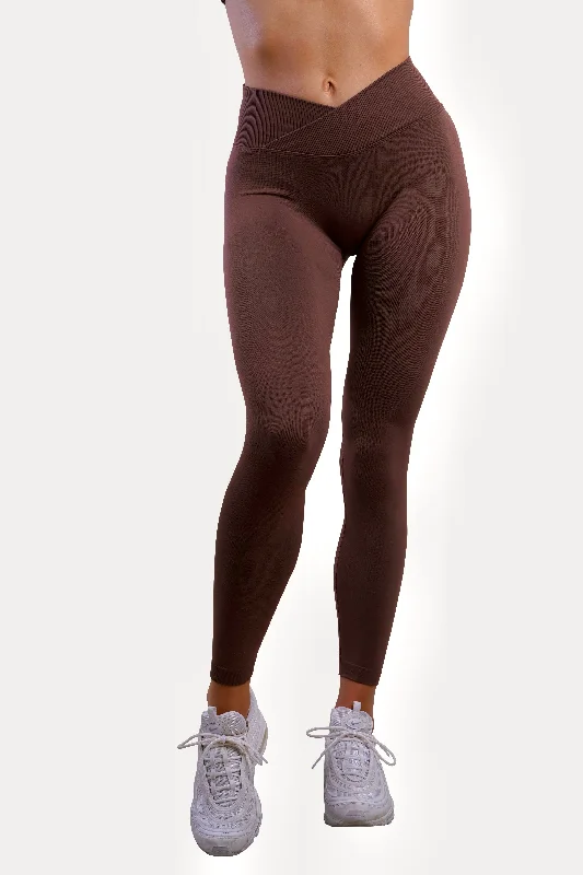 Don't Miss CORE V-WAIST LEGGINGS - ESPRESSO