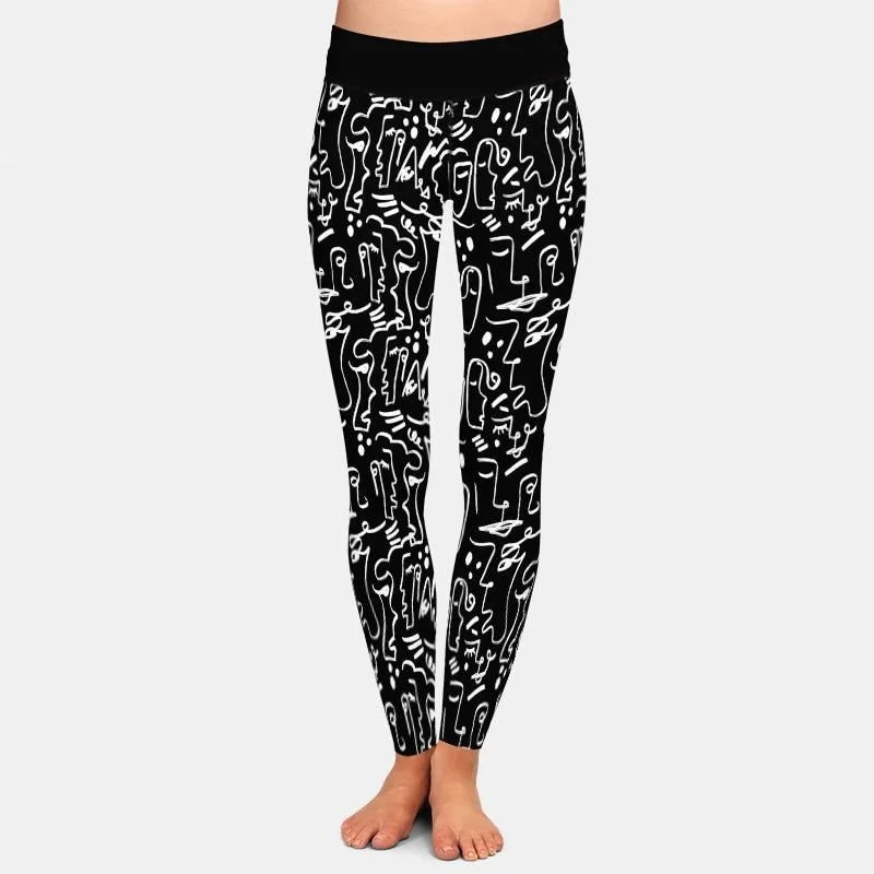 Season Finale Sale Ladies 3D Abstract Geometry Printed Leggings