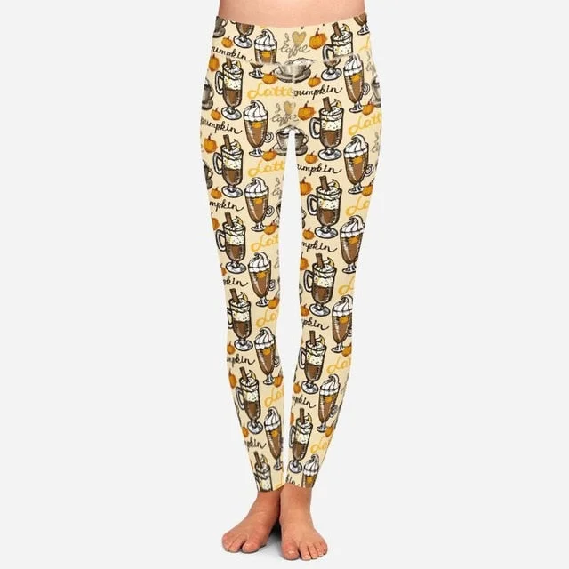Super Sale Ladies 3D Assorted Halloween Pumpkin & Ghost Printed Leggings