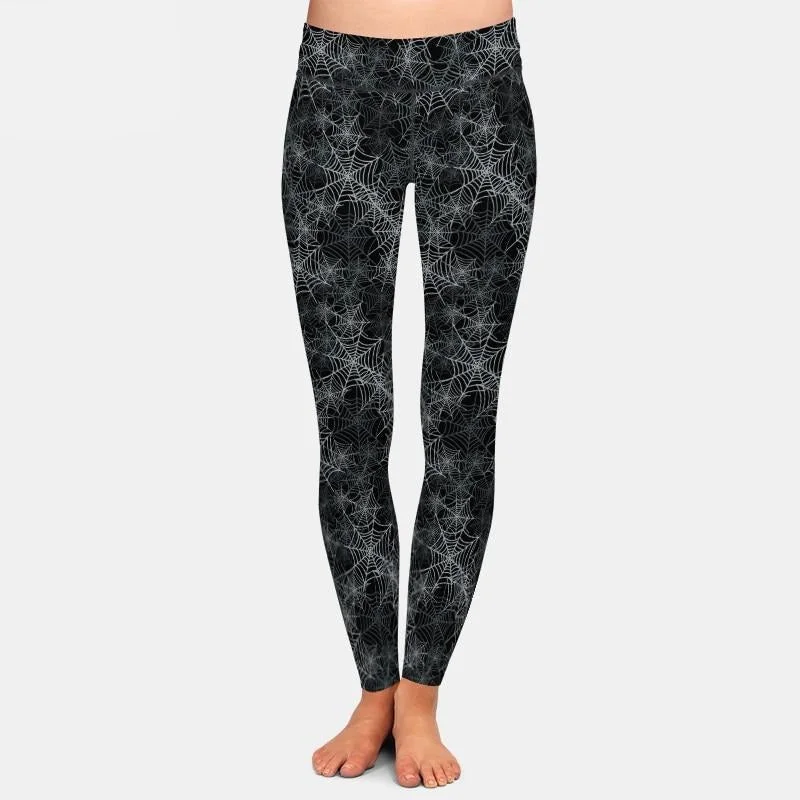 Exclusive Preview Ladies 3D Spider Webs Printed Leggings