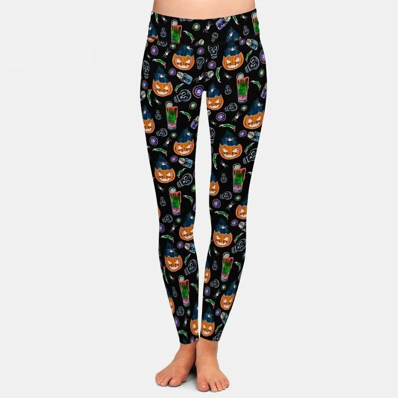 Factory Direct Sale Ladies Assorted Fashion 3D Halloween Printed Leggings