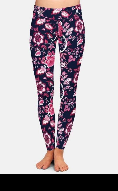 Holiday Sale Ladies Beautiful Flowers Design Printed Leggings