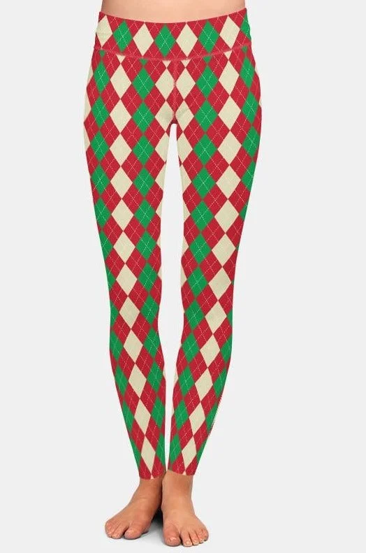 Weekend Special Ladies Diamond Printed Soft Brushed Leggings