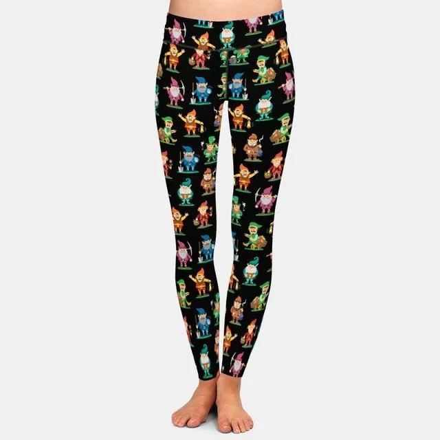 Overstock Ladies Fantastic Fairy Tale Dwarf/Elf Printed Leggings