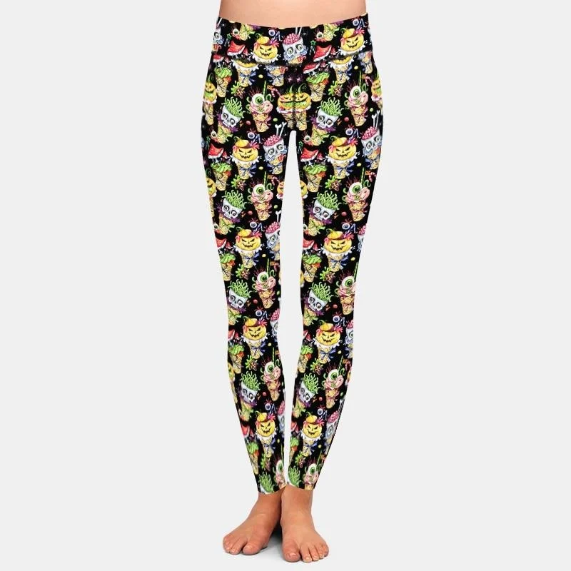 Limited Availability Ladies Fashion 3D Crazy Cartoon Halloween Printed Leggings