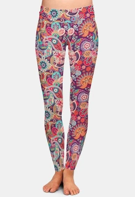 Unbeatable Prices Ladies New Paisley Printed Leggings