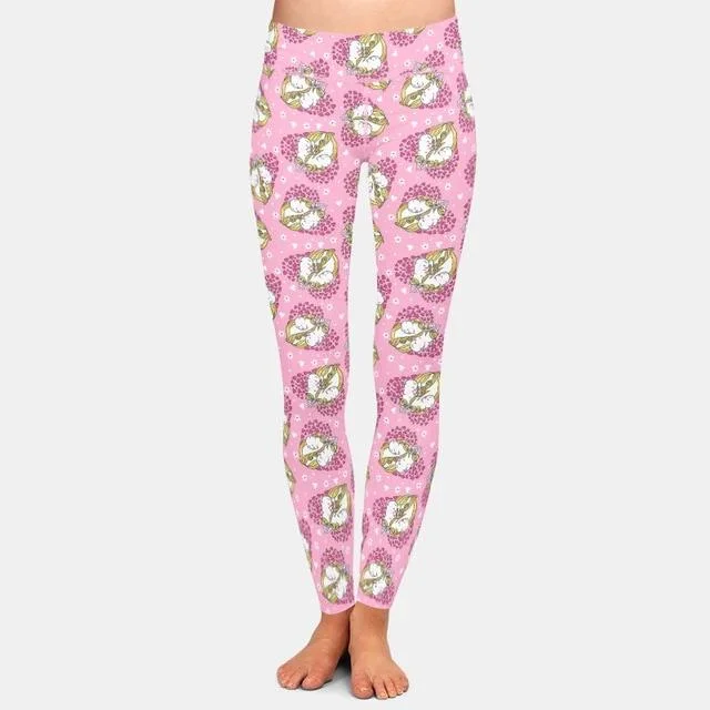 Today’s Deal Ladies Valentine's Day Cute Unicorns Falling In Love Printed Leggings