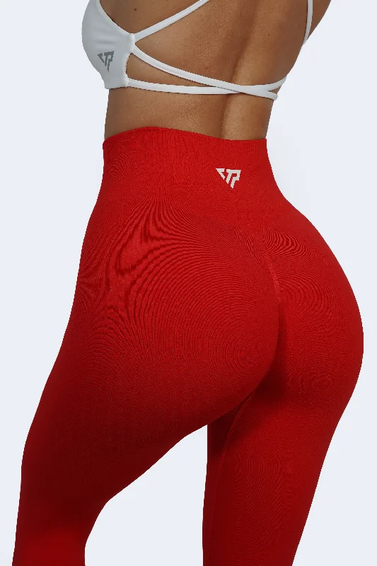 Super Savings ULTRA SEAMLESS SCRUNCH LEGGINGS - RED