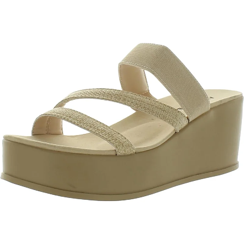 Crazy Deals Anne Klein Womens AKVAII Textile upper Woven Wedge Sandals