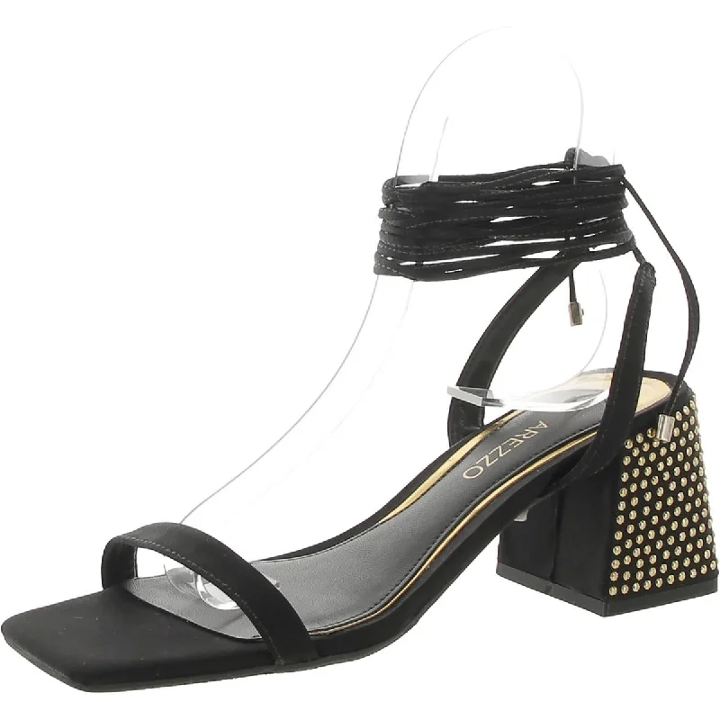 Limited Availability Arezzo Womens Faux Suede Ankle Tie Slingback Sandals