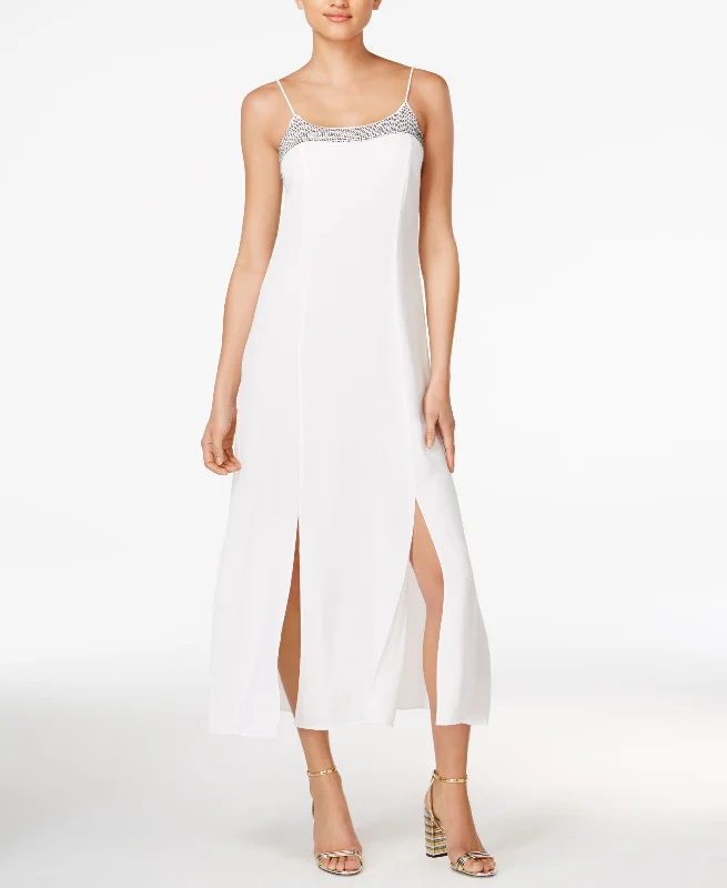 Special Price Armani Exchange Sequined Slit Midi Dress
